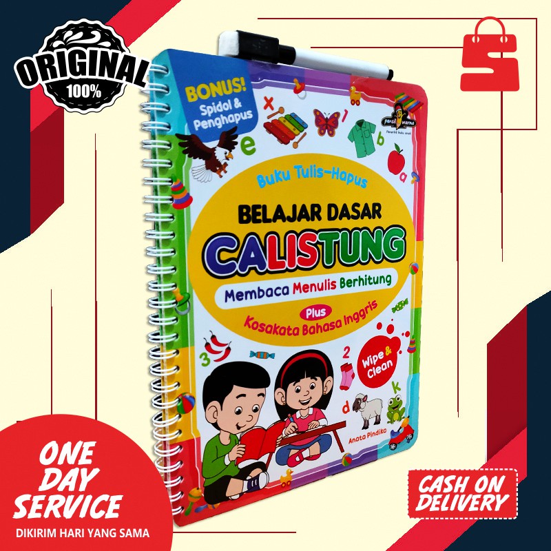 BUKU ANAK PAUD TK WIPE CLEAN TULIS HAPUS BELAJAR DASAR