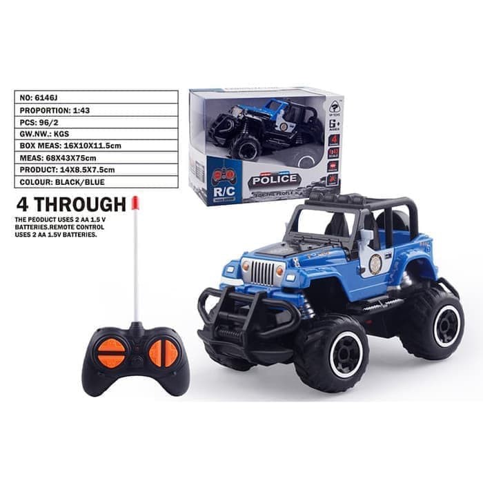 Mobil Remote Control RC Police Mainan Anak 6146J Remot