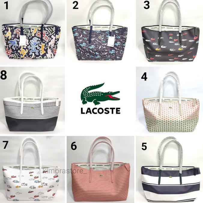 Totebag Aesthetic Tas Lacoste Motif Premium Totebag