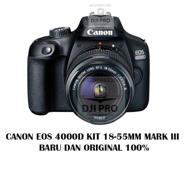Jual Canon Eos 4000D Kit 18-55Mm Iii - Camera Dslr Canon Eos 4000D | Shopee Indonesia