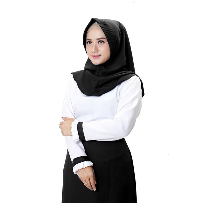 Jual Gamis Wanita Muslimah Anti Trawang Tes Kerja Pns Warna Hitam Putih Ukuran Xs-Xxl Pita Belakang Bagus Indonesia|Shopee Indonesia 700_X_700_jpg