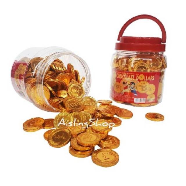 Jual Pusan Chocolate Dollars / Coklat Dollar Toples (200×3Gr) | Shopee Indonesia