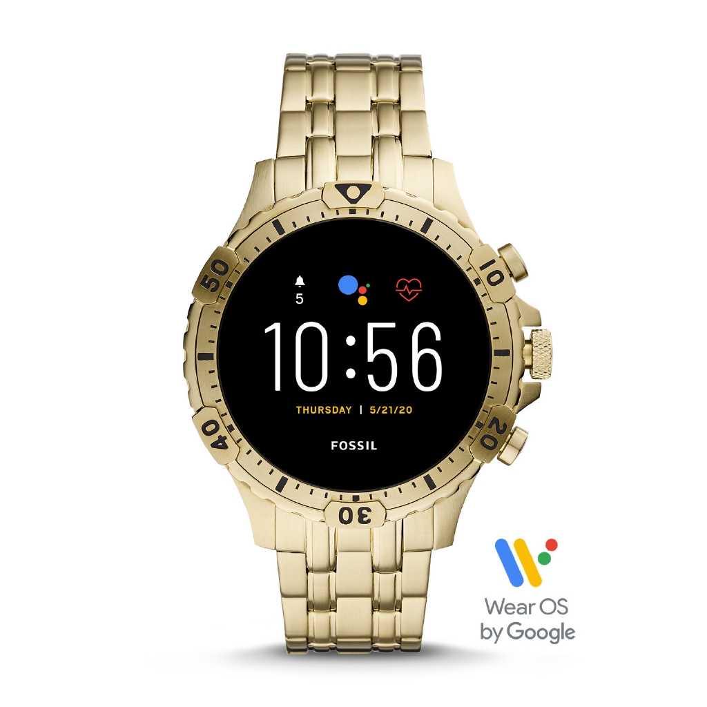 Jual Fossil Gen 5 Smartwatch Garrett Hr Gold-Tone [Ftw4039] | Shopee Indonesia