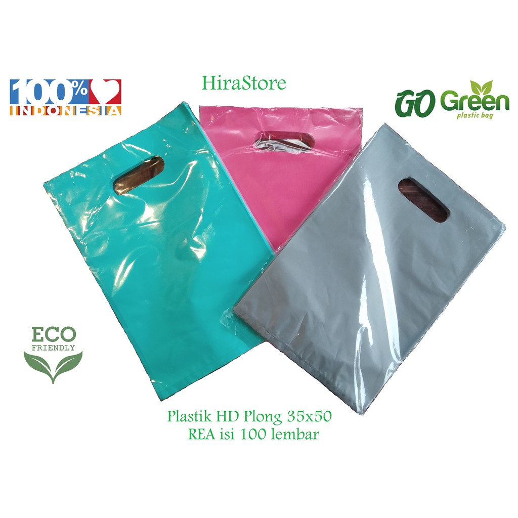 Kantong Plastik HD Plong 35x50 isi 100 lembar merk REA packing online