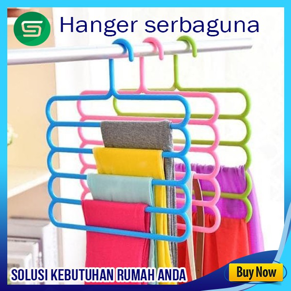 GJS Hanger Gantungan pakaian jilbab Syal 5 in 1 / gantungan