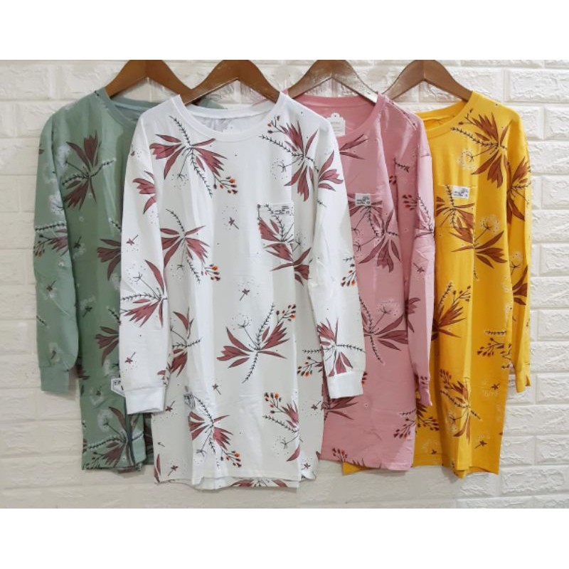 [REALPIC] TUNIK KAOS IMPORT BORDIR MOTIF ABSTRAK Shopee