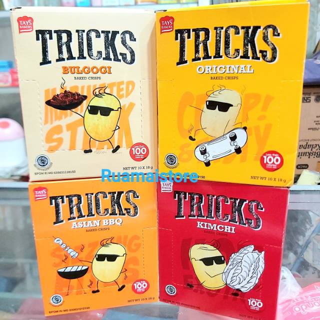 Snack Kentang TRICKS Baked Crisps (10 pcs x 18 gram) Shopee Indonesia