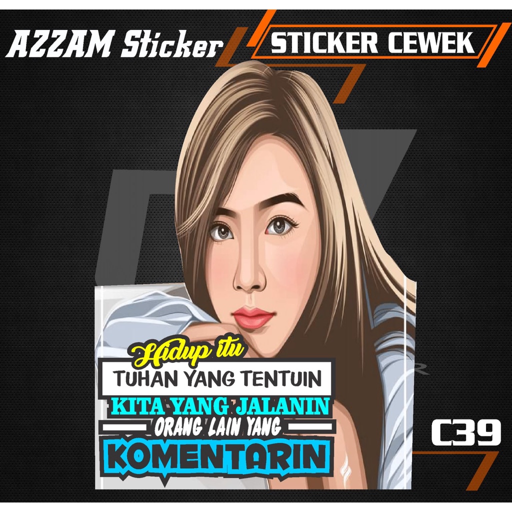Jual Stiker Cewek vector HIDUP ITU/decal mobil TRUCK Sticker KATA KATA