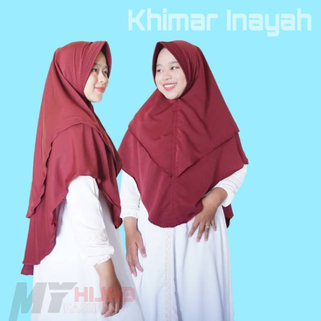 khimar double layer inayah jilbab / hijab / kerudung jumbo Shopee