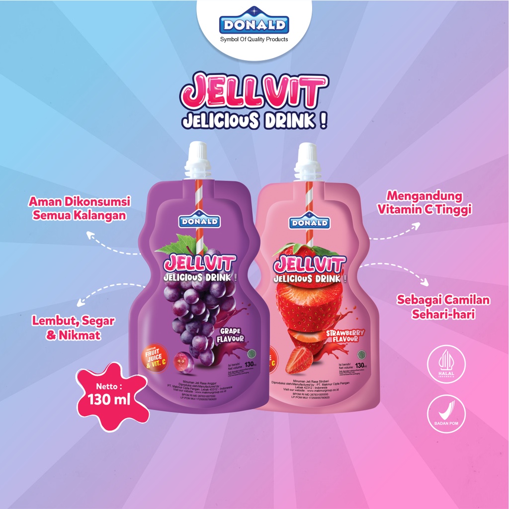 Jual Donald Jelly Vit Jelicious Drink Fruit Juice Vit C Minuman Jelly