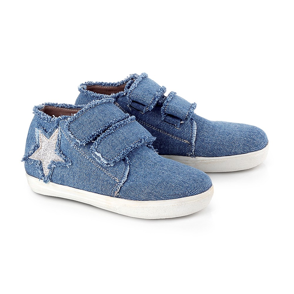 Jual Sepatu Sneakers Anak LakiLaki Bahan Denim Merk Infikids Indonesia