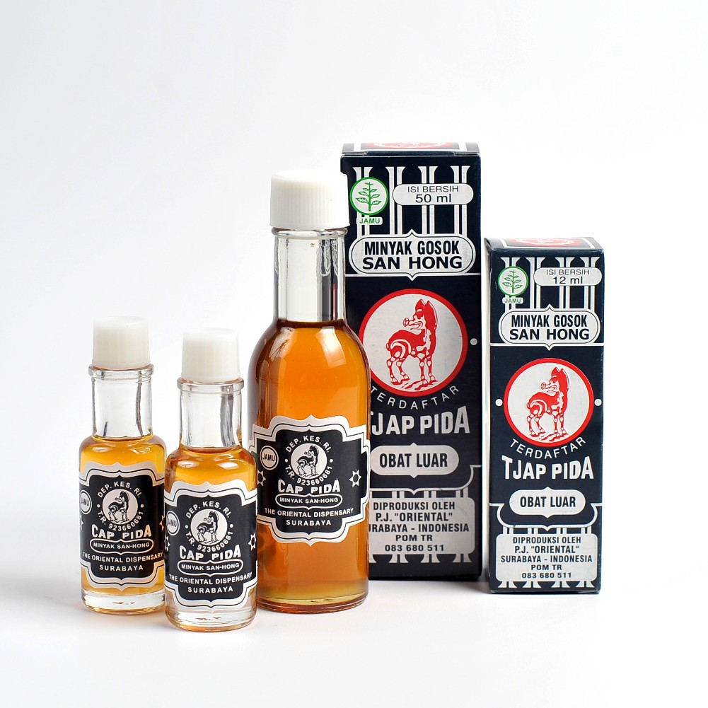 Jual San Hong Minyak Gosok 50 ml Sanhong Tjap Pida, Cap Pida WAJIB(04)