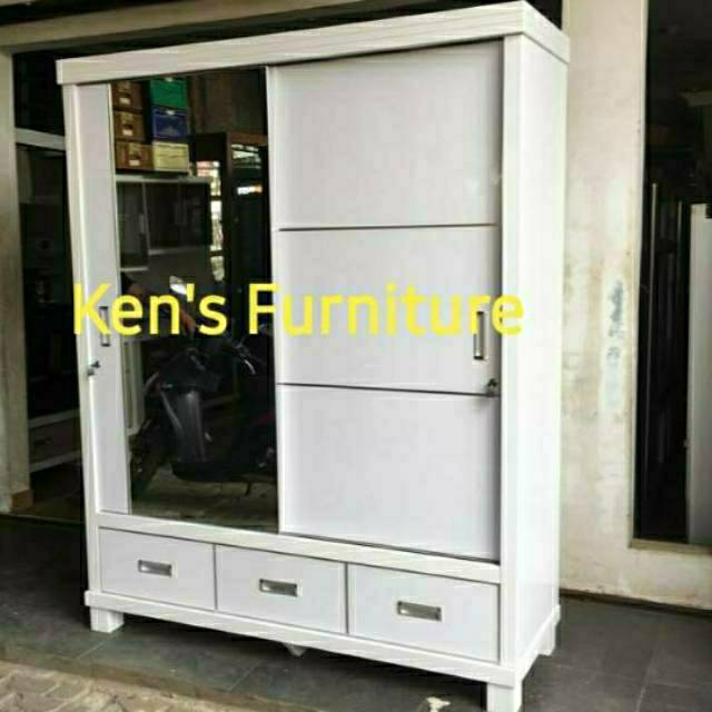 Lemari Pakaian 2 Pintu Jumbo Bahan Multiplek Tebal Finishing HpL Duco |  Shopee Indonesia