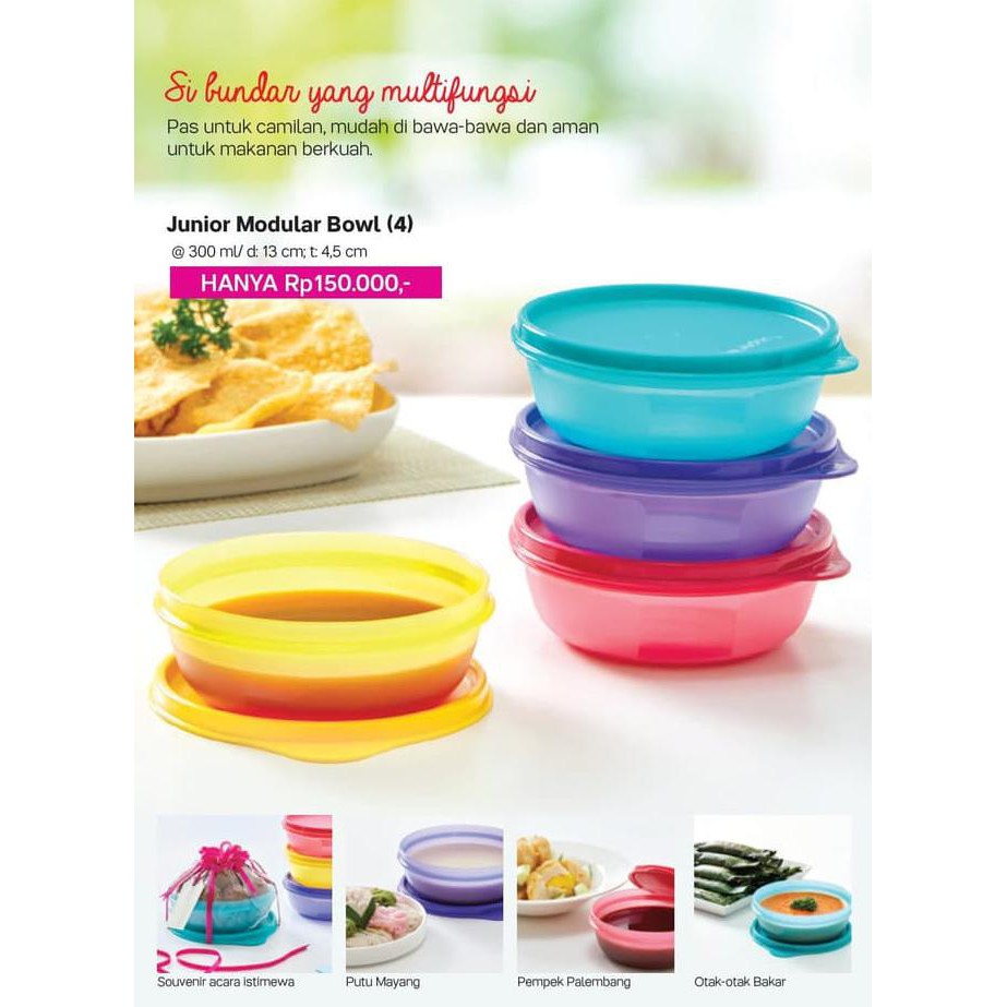 Jual Tupperware Junior Modular Bowl Set Wadah Mangkok Tempat Makanan