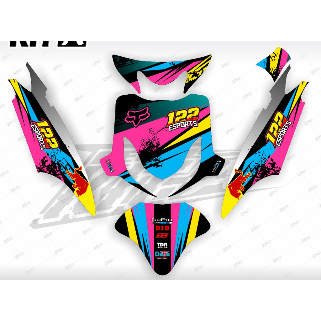 Decal Stiker Mio Sporty Dekal Sticker Variasi Striping Mio