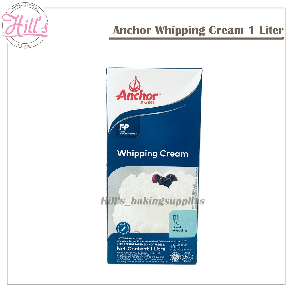 Jual ANCHOR WHIPPING CREAM CAIR 1 L / WHIP CREAM 1 LTR/ DAIRY WHIPCREAM