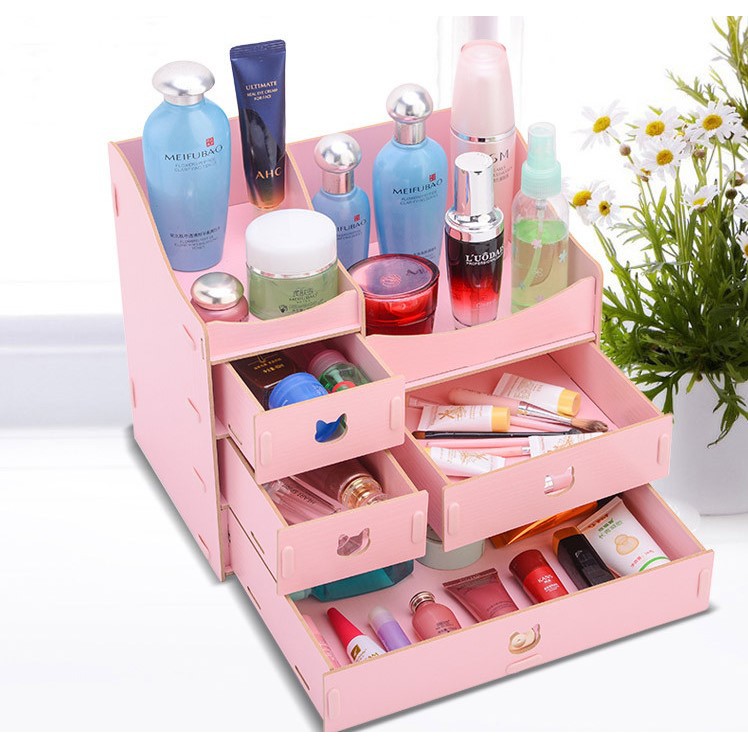 JOYLife Rak kosmetik serbaguna / Rak Kosmetik Kayu / Rak Makeup Make Up /  Rak Serbaguna Multifungsi | Shopee Indonesia