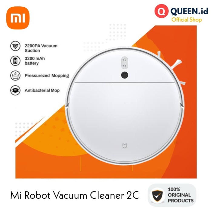 Jual Produk Terbaru Mijia Mi Robot Vacuum Cleaner Mop 2C 2200Pa