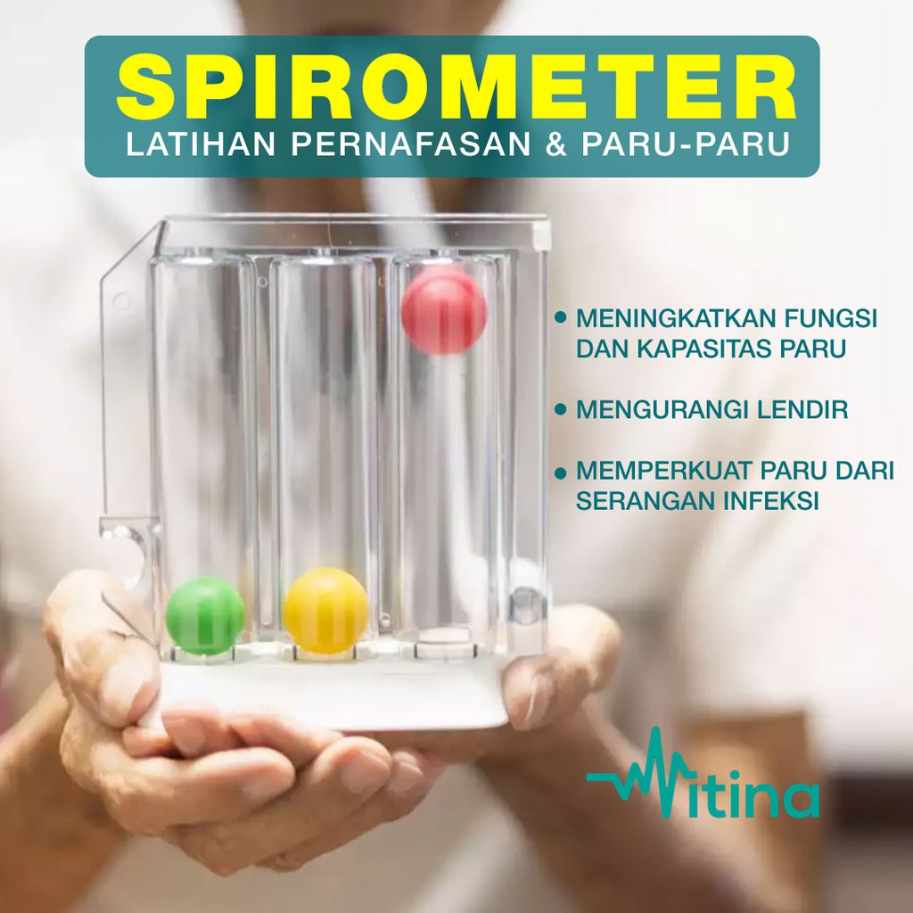 Jual INCENTIVE SPIROMETER SPIROMETRI LATIHAN TES UJI PERNAFASAN PARU