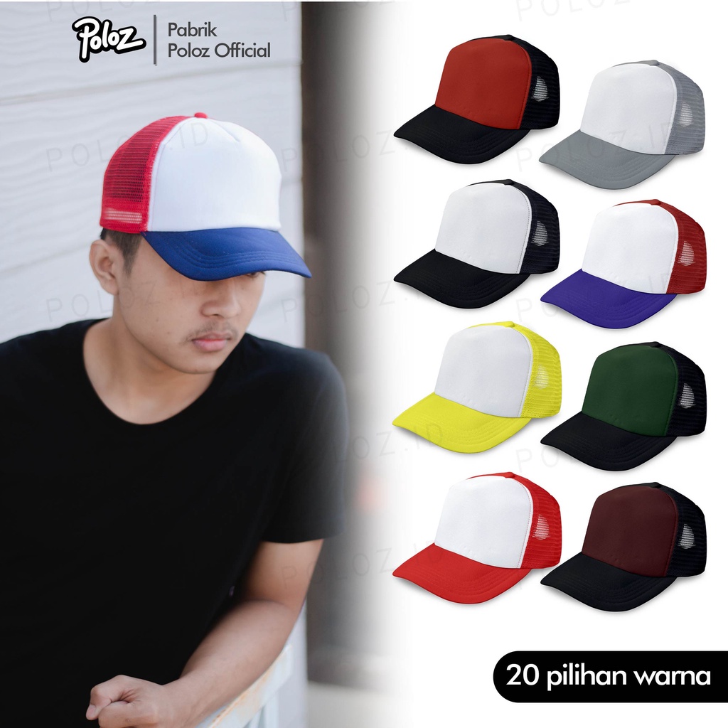 Jual Topi Trucker Polos Topi Jaring Polos Topi Jala Polos Warna Hitam Putih Biru Topi Jaring 3 Warna Indonesia|Shopee Indonesia 1024_X_1024_jpg