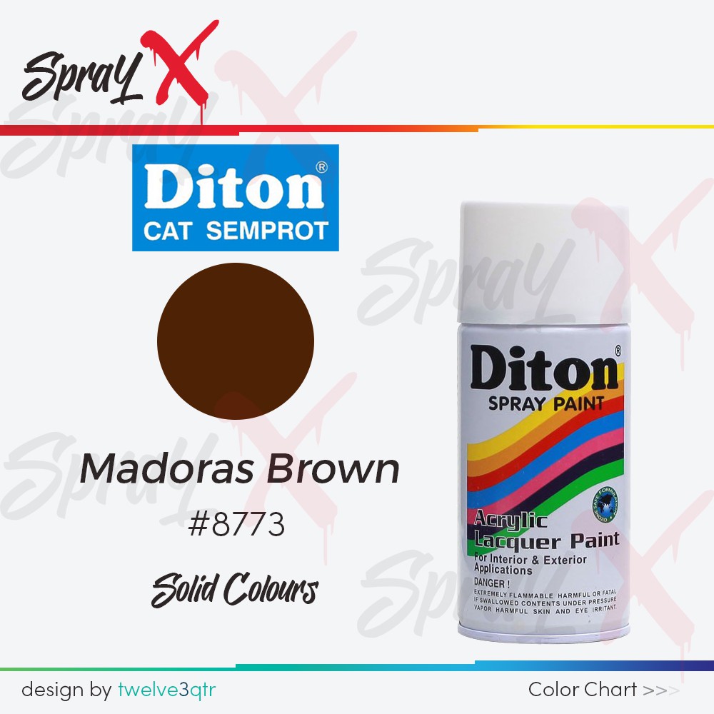 Jual Diton Solid Madoras Brown 8773 / Coklat Kayu #8773 300Ml - Spray Paint / Pylox / Pilox | Shopee Indonesia