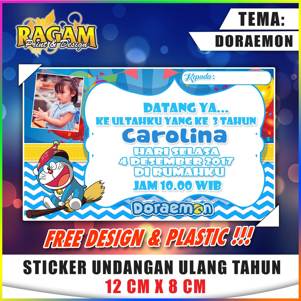 Undangan Doraemon Temukan Harga Dan Penawaran Surat Menyurat
