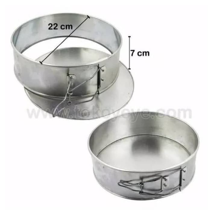 Loyang Bongkar Pasang Bulat Diameter 18 20 22 24 cm Bolu Kue Aluminium