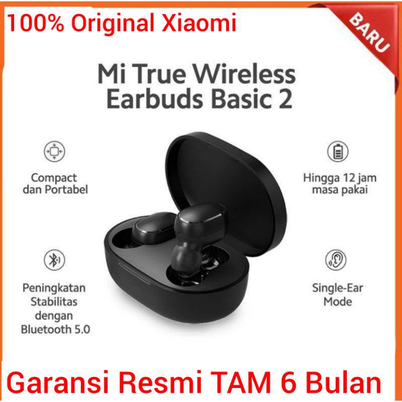 Jual Xiaomi Mi True Wireless Earbuds Basic 2 Tws Garansi Resmi Tam 6 Bulan Bluetooth Headset | Shopee Indonesia