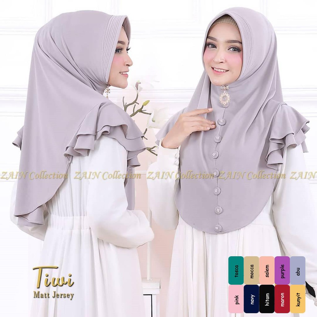 Jilbab Rumana Kancing Khimar Bergo / Khimar Jumbo / Jilbab Khimar Syari