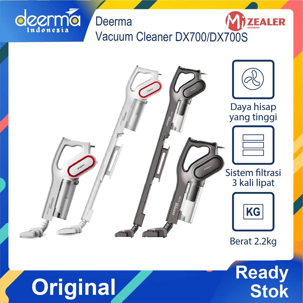 Jual Deerma DX700S DX700 Vacuum Cleaner Handheld Black 2in11L Dust