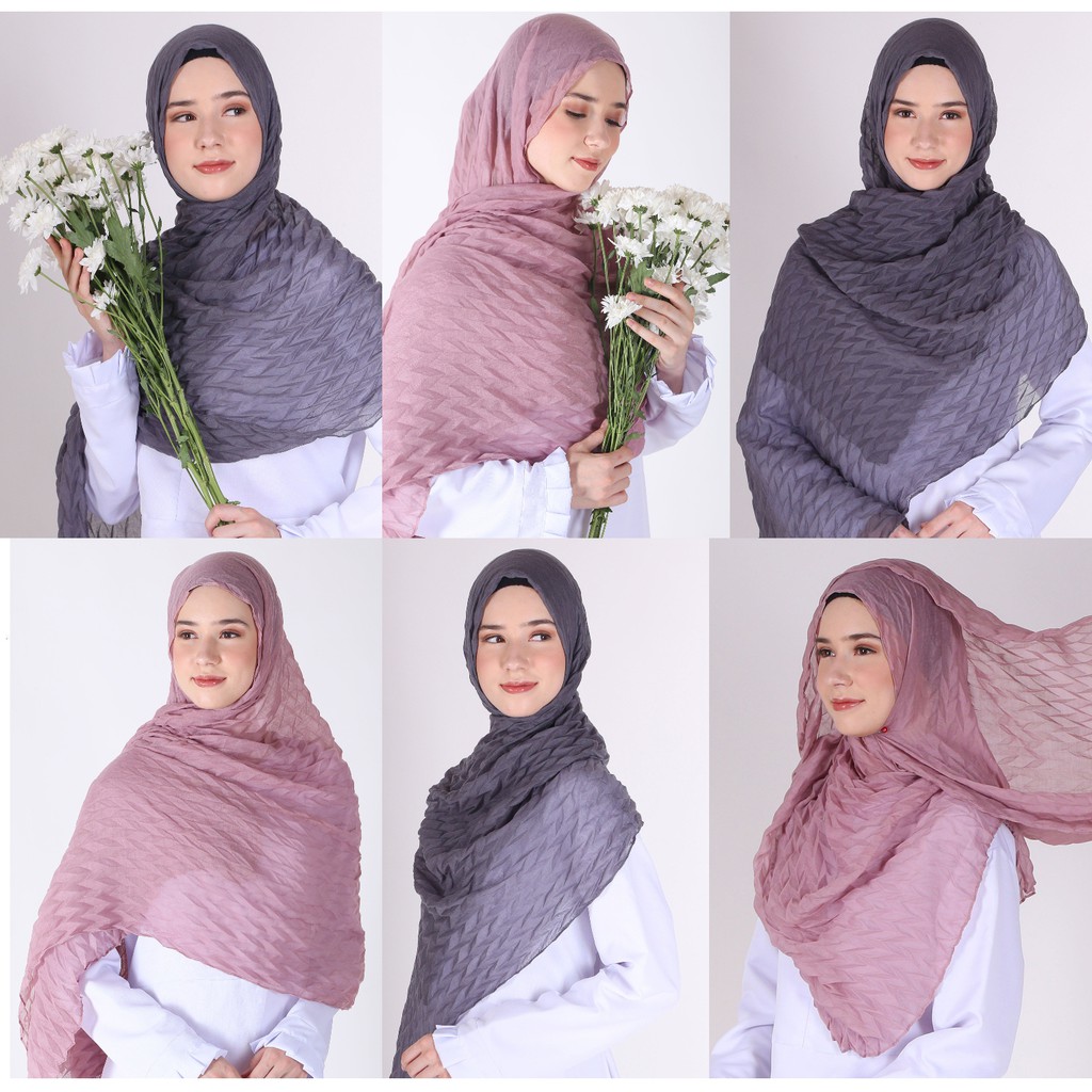 Jual Pashmina 3D Wajik Motif Timbul Hijab Arabian Malayan Shawl