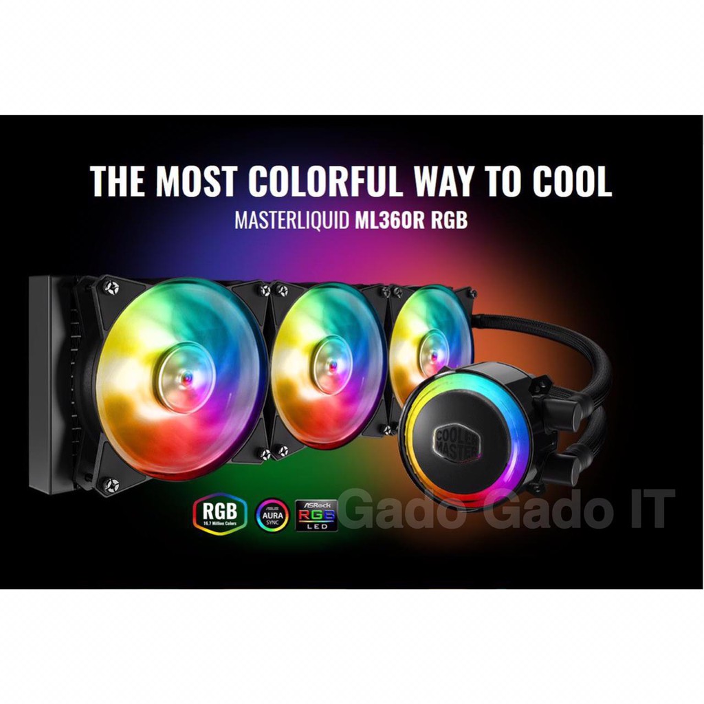 Jual Water Cooling Cooler Master Ml360R Rgb Master Liquid Cpu Cooler (Lga20Xx, 1366, 115X, Am4, Amd) | Shopee Indonesia