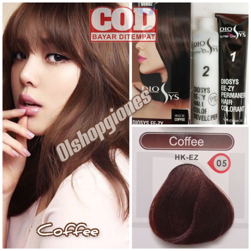 Jual Diosys Hair Color Cat Rambut Coffee Coklat Kopi Sepaket Oxydant Developer | Shopee Indonesia