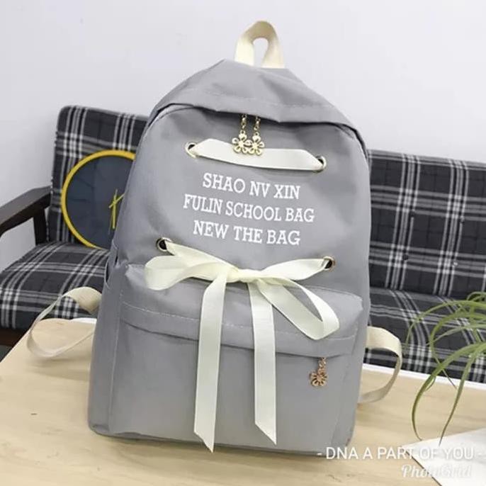 Siap Kirim Tas Sekolah Remaja Sd Smp Sma Korea Hitam Original Shopee Indonesia