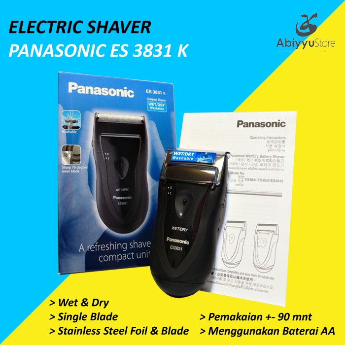 Electric Travel Shaver Panasonic ES3831K Mesin Alat Cukur Kumis Jenggot Shopee Indonesia