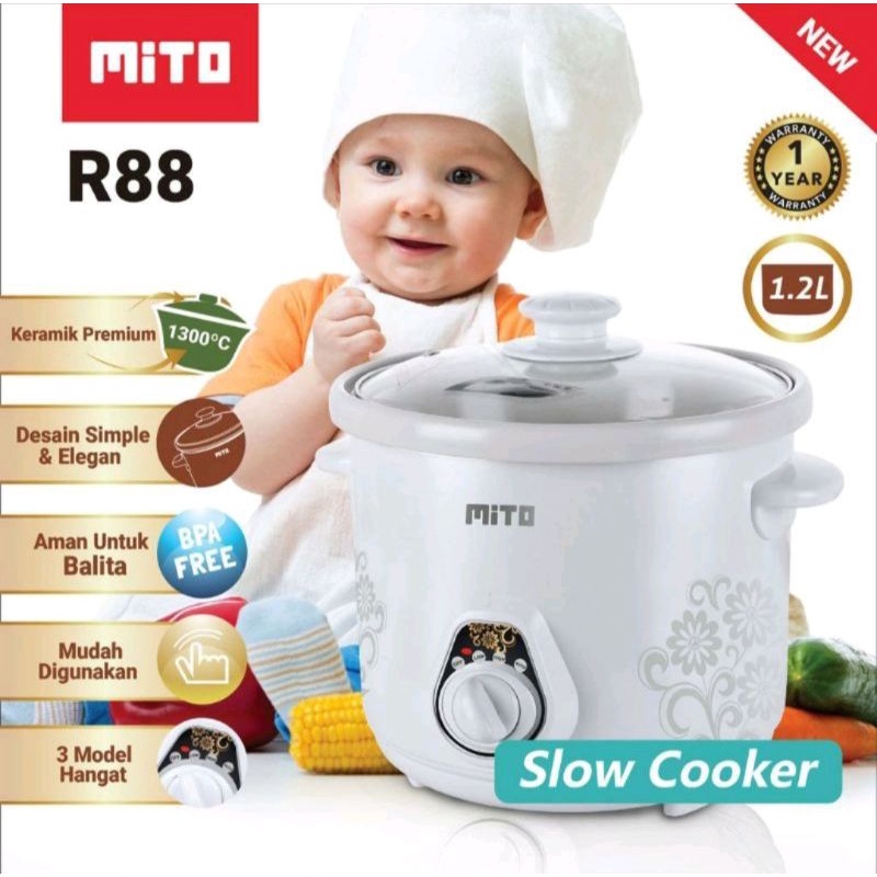 Jual MITO SLOWCOOKER MITO R88 PRELOVED SLOW COOKER BABY MITO Shopee