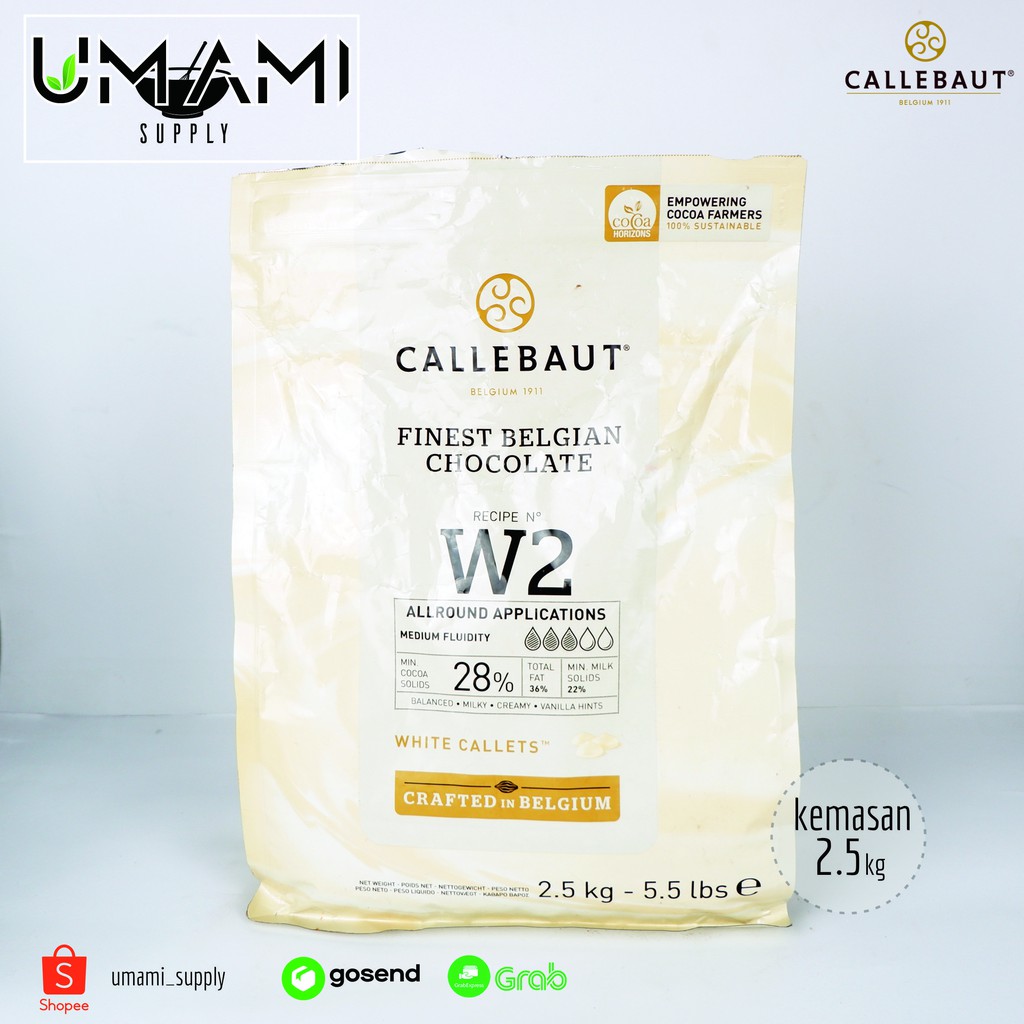 Jual Callebaut W2 - White Chocolate 28% - 2.5Kg | Shopee Indonesia