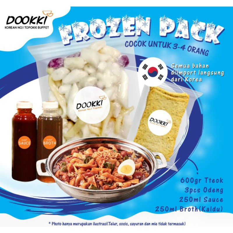 Dookki Topokki / Teokbokki / Tteokbokki Frozen Pack 600 Gram Saus