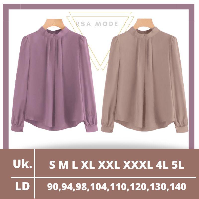 Jual Baju Atasan Blouse Wanita Korean Style S, M, L, XL, XXL, XXXL, 4L