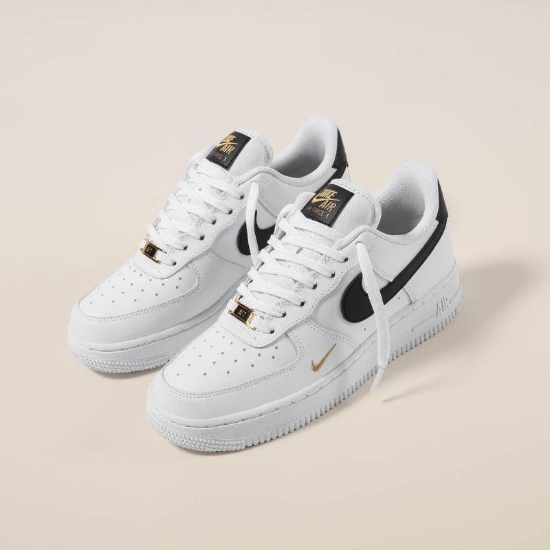Jual Nike Air Force 1 '07 Essentials White/Black/Gold Original 100% Bnib [Resmi] | Shopee Indonesia