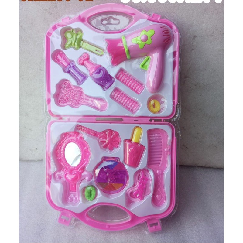 Jual Mainan Anak Perempuan Beauty Set Salon Salonan Koper / Fancy Kit Hair Dryer Sisir Makeup | Shopee Indonesia