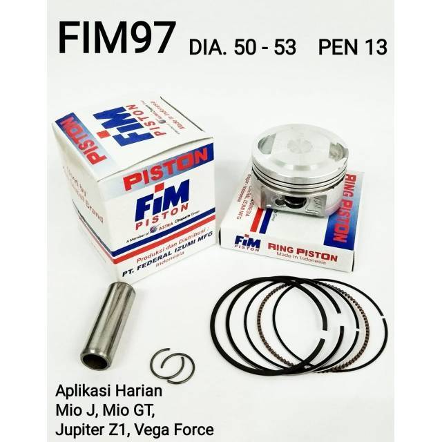 Piston Kit FIM97 Mio J Mio GT Jupiter Z1 Vega Force std 3.00 50 50.5