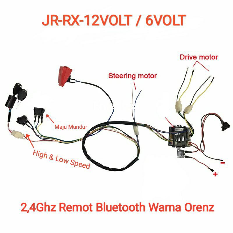 Jual Rangkaian Set Kabel Receiver Remot 7Pin Mobil Mainan Aki J5Y/Jr/Welly | Shopee Indonesia