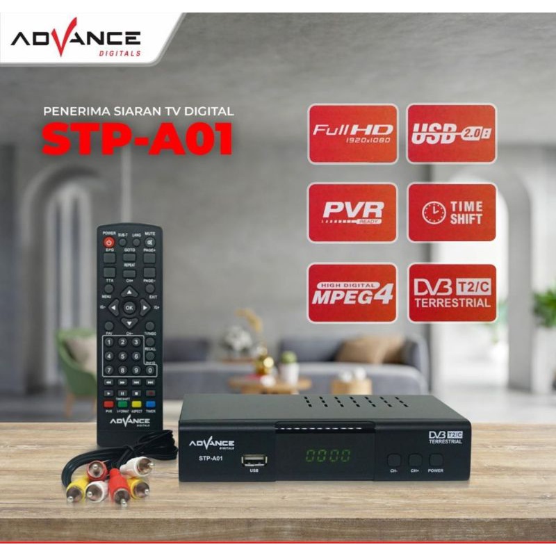 Jual stb tv digital advance stp a01 set top box advance stpa01