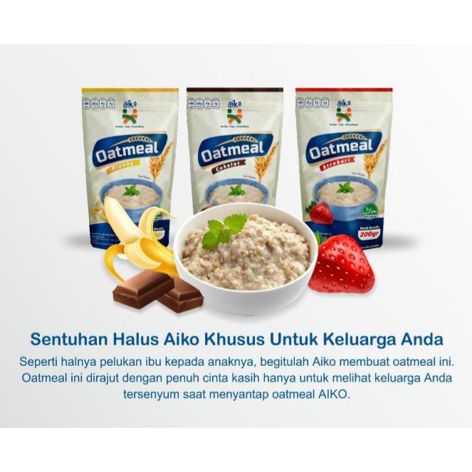 Oatmeal bayi Choco Strawberry Banana / Baby oats AIKO ( 200 gr