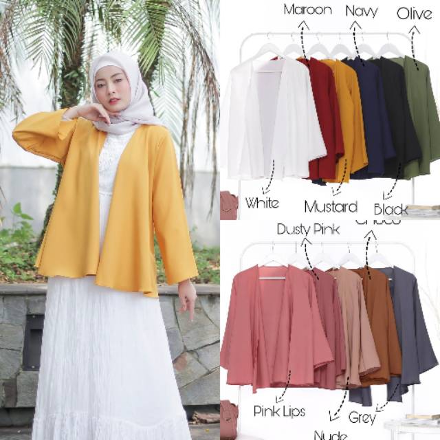 Jual Basic outer premium basicouter plain polos cardigan murah layer