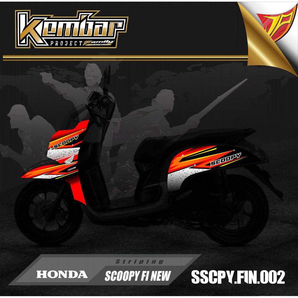 Jual (Cod) (Cod) Stiker Striping Scoopy New 002 Desain Racing Road Race Balap Terbaru Stiker Motor | Shopee Indonesia