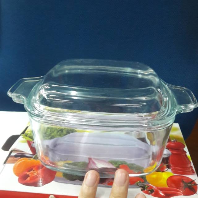 Wadah makanan kaca bening +tutup 1liter Shopee Indonesia