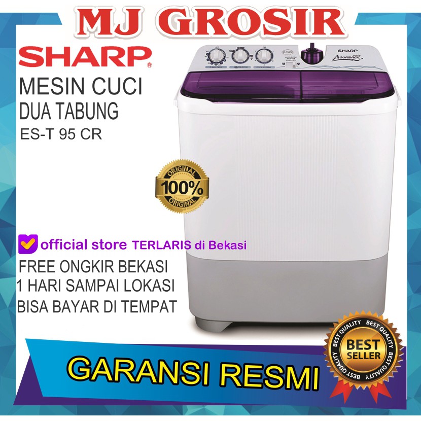 MESIN CUCI SHARP EST 95 CR 9 KG 2 TABUNG 95CR 9KG SUPER AQUAMAGIC Shopee Indonesia