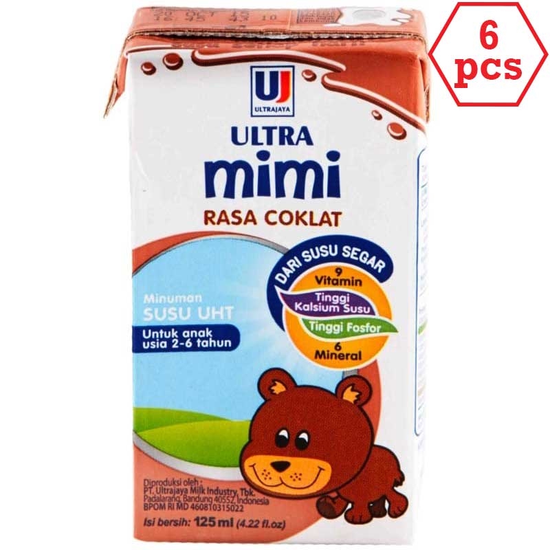 Jual Ultra Mimi Susu Uht Cokelat 125Ml 6Pcs / Olahan Susu | Shopee Indonesia